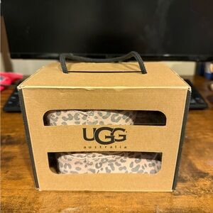 UGG Kids Cassie Leopard Print Boots in Light Pink and Brown